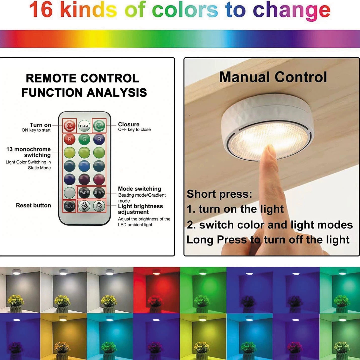 Touch remote control night light LED energy saving lamp