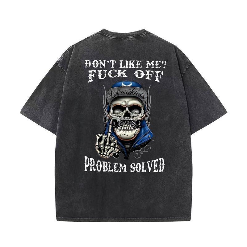 Pure Cotton T-Shirt with Skull Graphic
