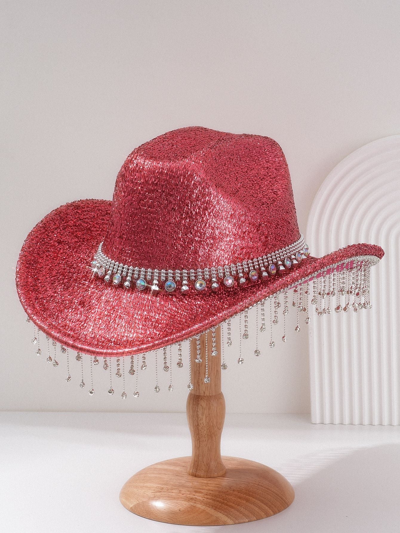 Shiny rhinestone hat