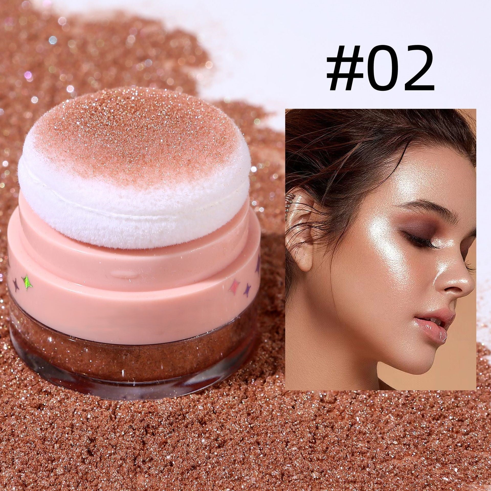 Highlight glitter body powder
