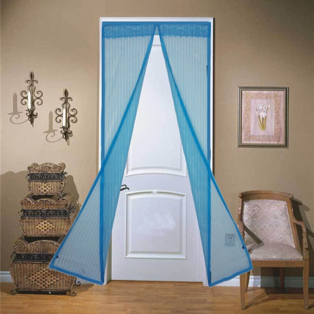 Colored magnetic anti-insect curtain