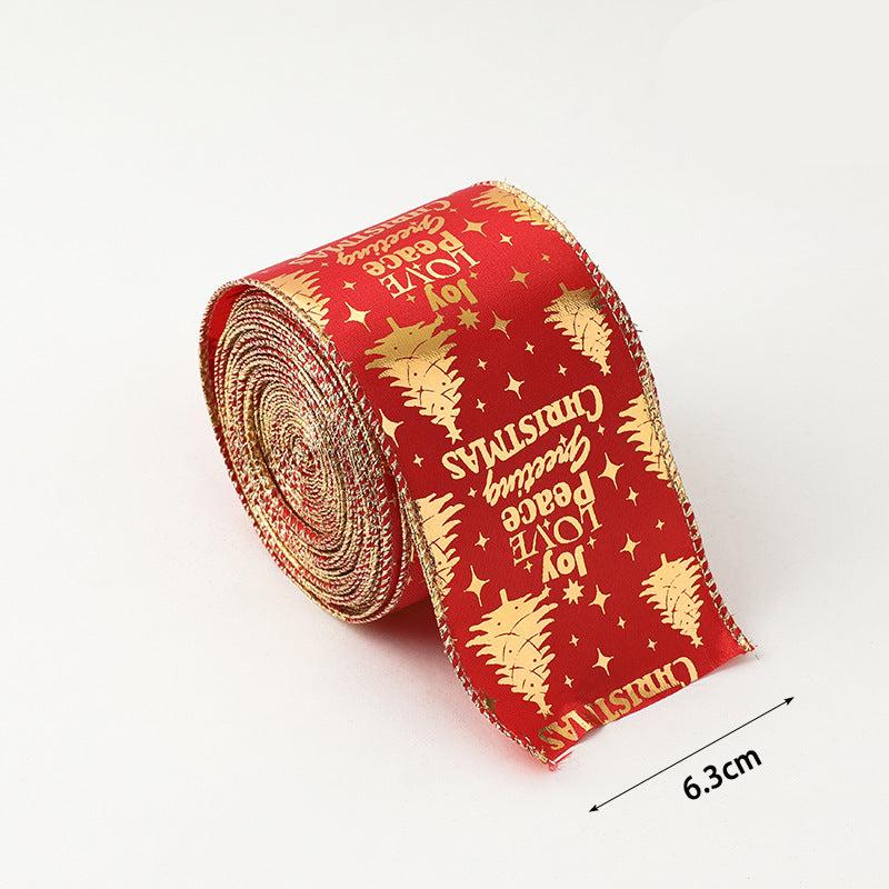 【2 meters long】Christmas ribbon flocking decoration