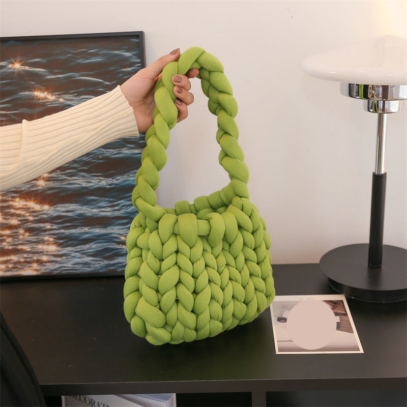 Thick wool hand-woven bag DIY homemade material bag