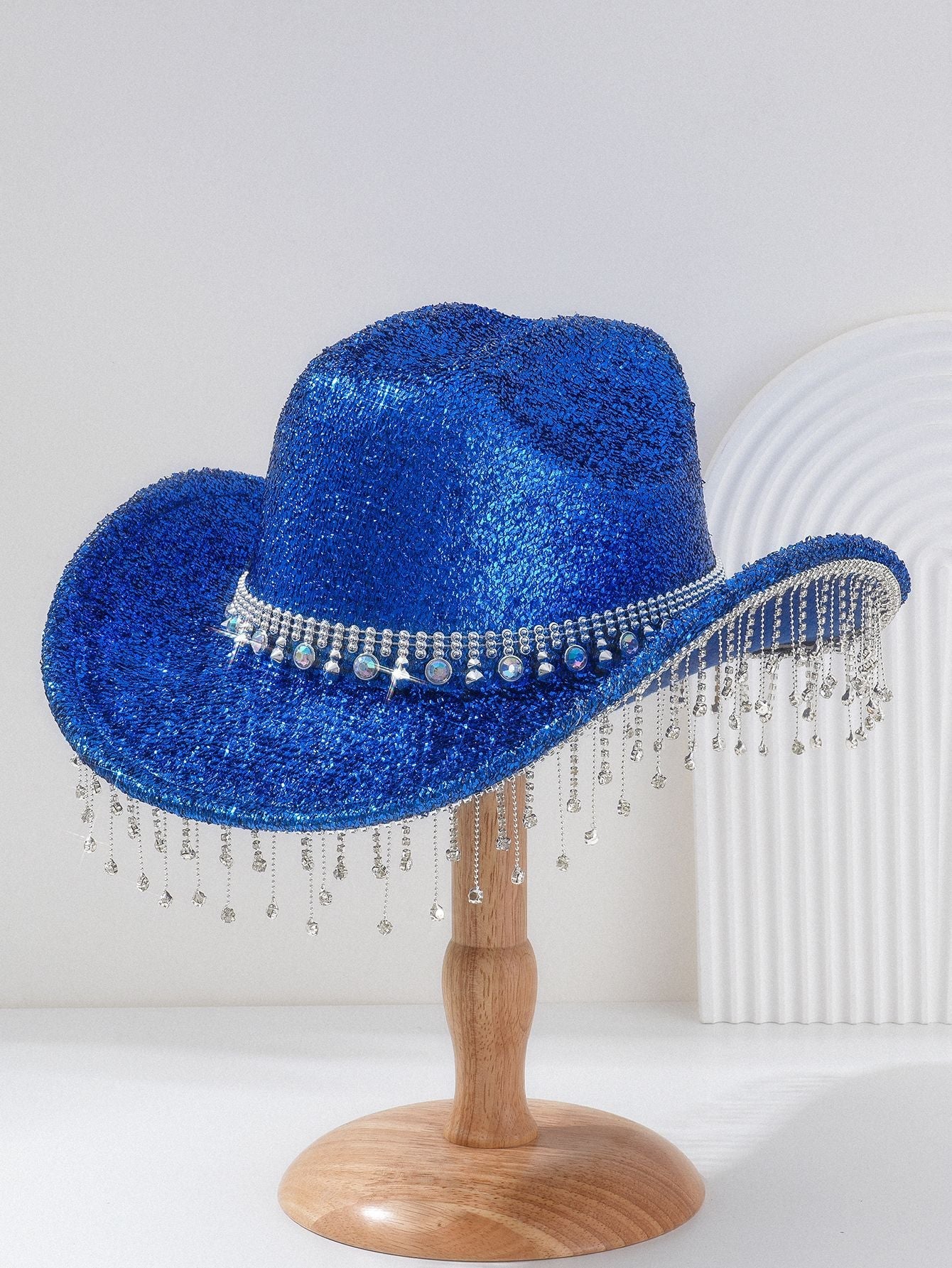 Shiny rhinestone hat
