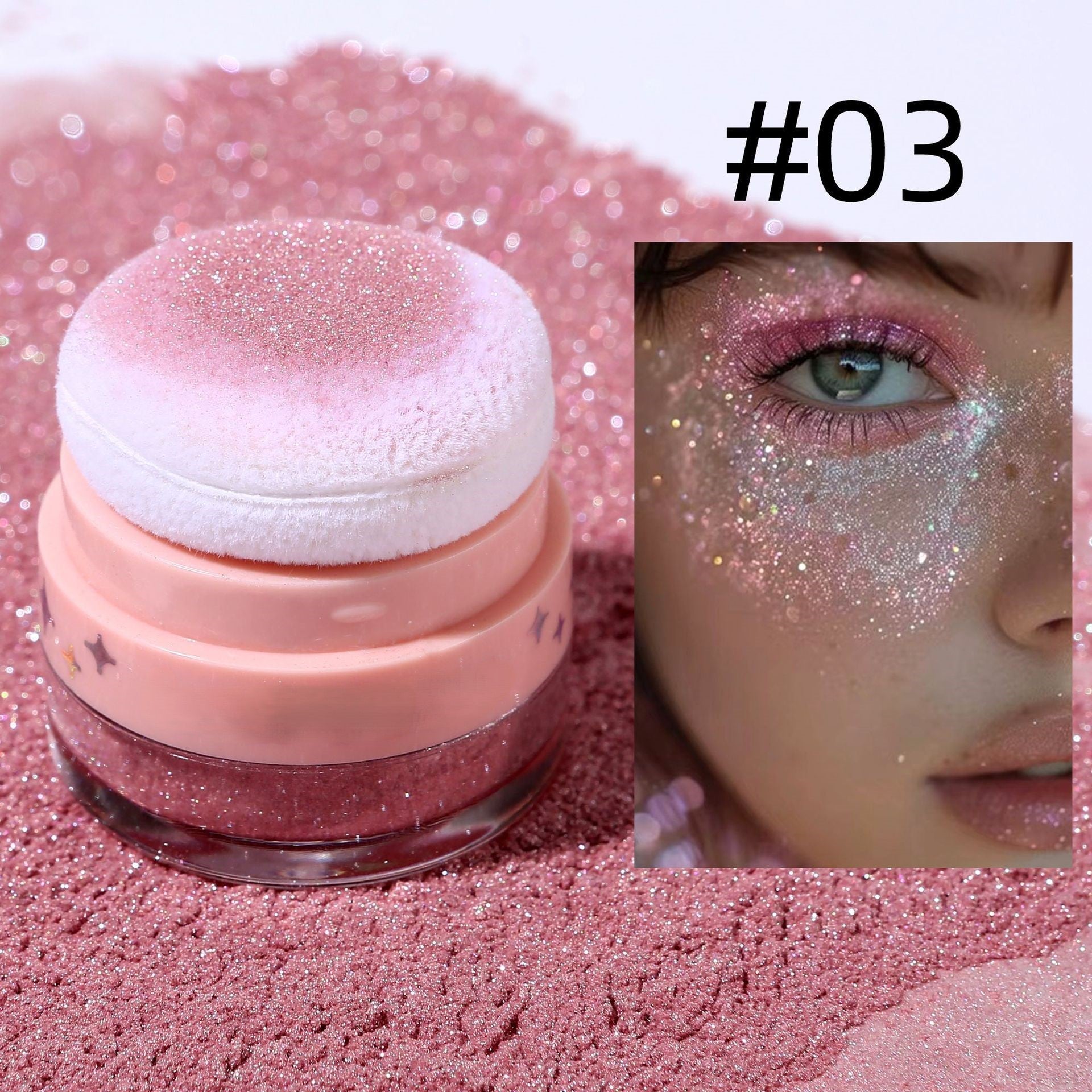 Highlight glitter body powder