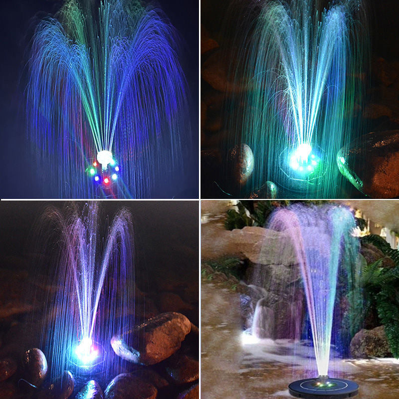Solar-powered bird bath fountain