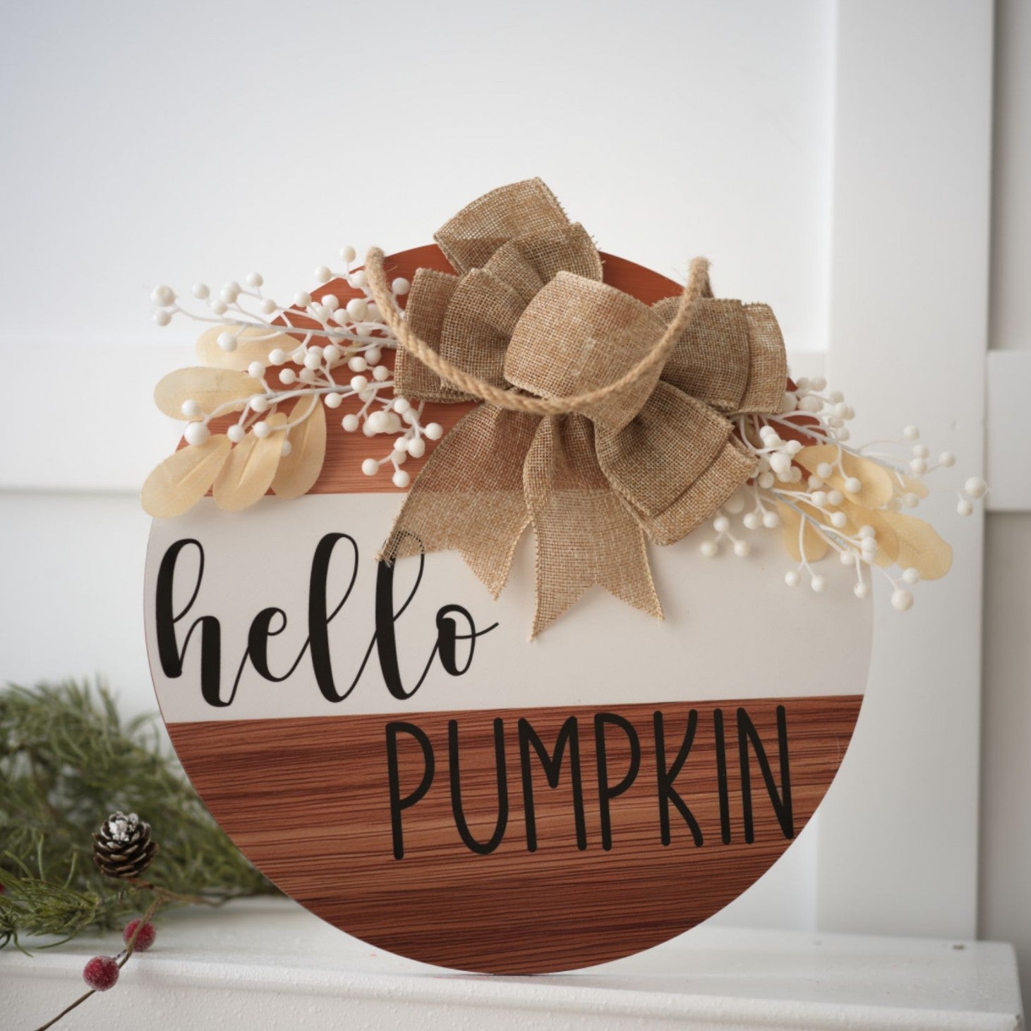 Wooden door hanger creative letter sign
