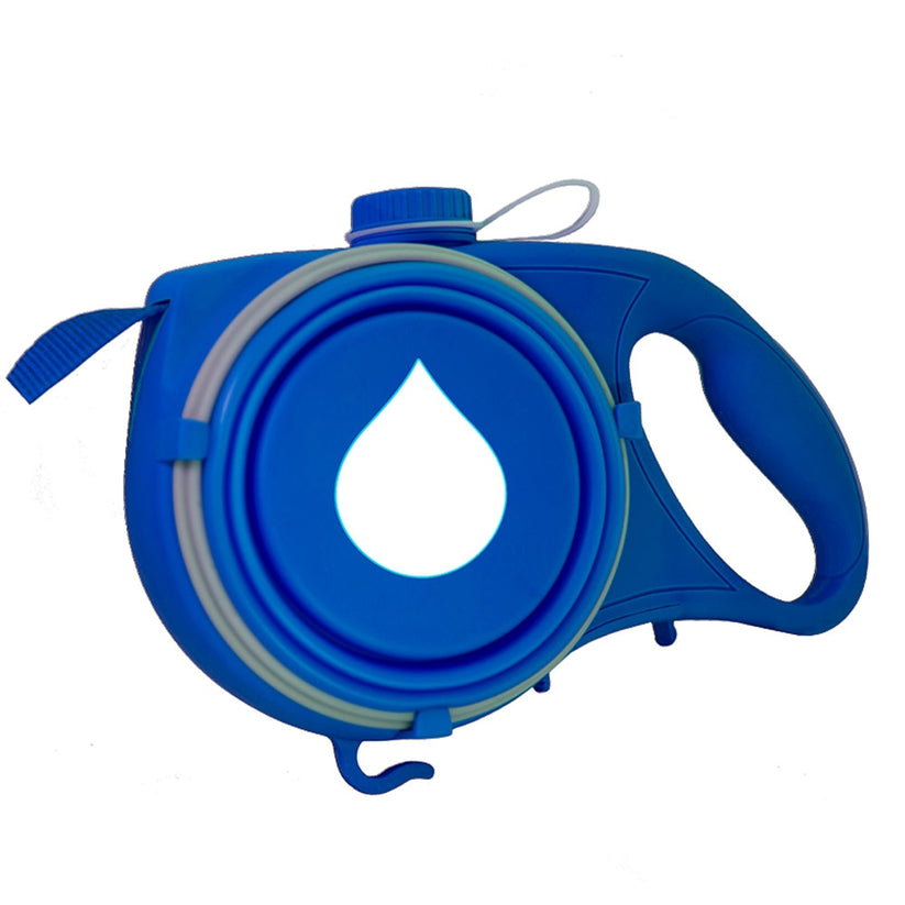 Multifunction Pet Dog Leash with Built-in Water Bottle Bowl Waste Bag Dispenser