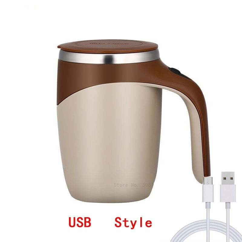 Automatic magnetic stirring coffee cup
