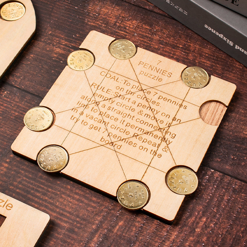 Coin Puzzle – Wooden Brain Teaser