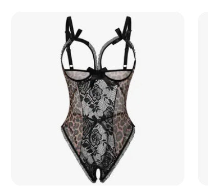 Women's backless floral lace mini bodysuit