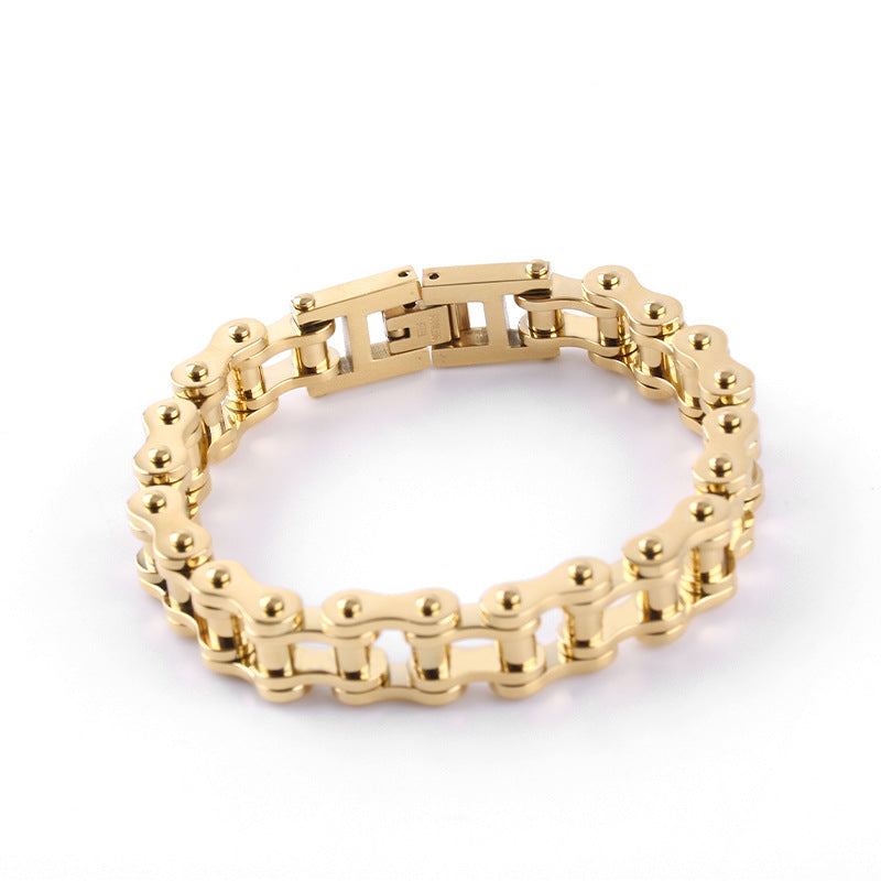 Mens Thick Stainless Steel Biker Chain Bracelet
