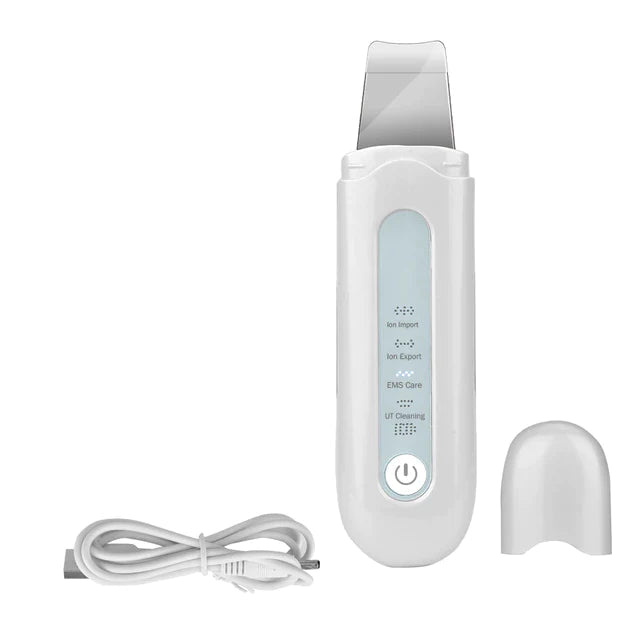 Ultrasonic Skin Scrubber - Gentle Face Shovel & Applicator Tool for Pore Cleansing, Blackhead Removal
