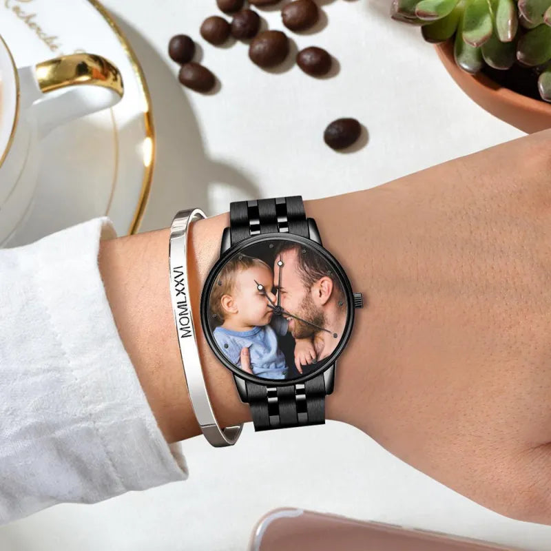 Watch with photo engraving