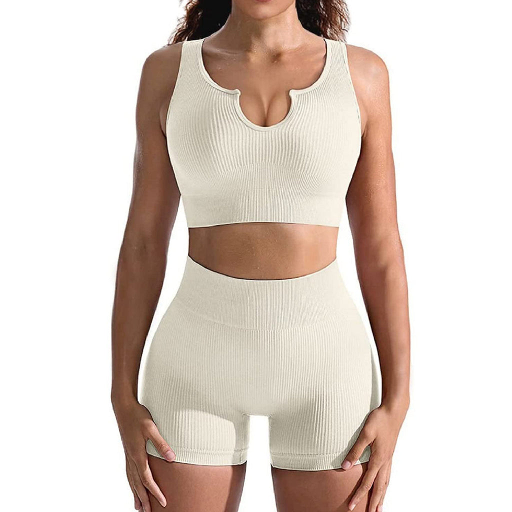 High Waist Running Shorts + Yoga Crop Top Sets(BUY 2 FREE SHIPPING)