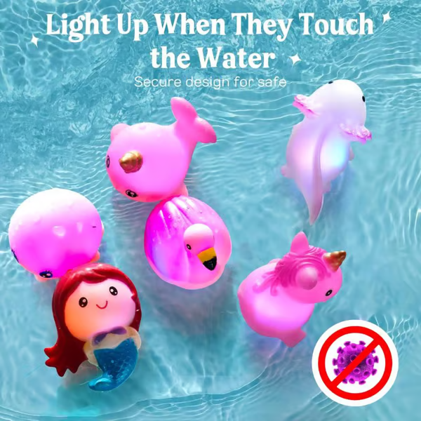 Light-up Bath Toys 🦖🧜‍♀️