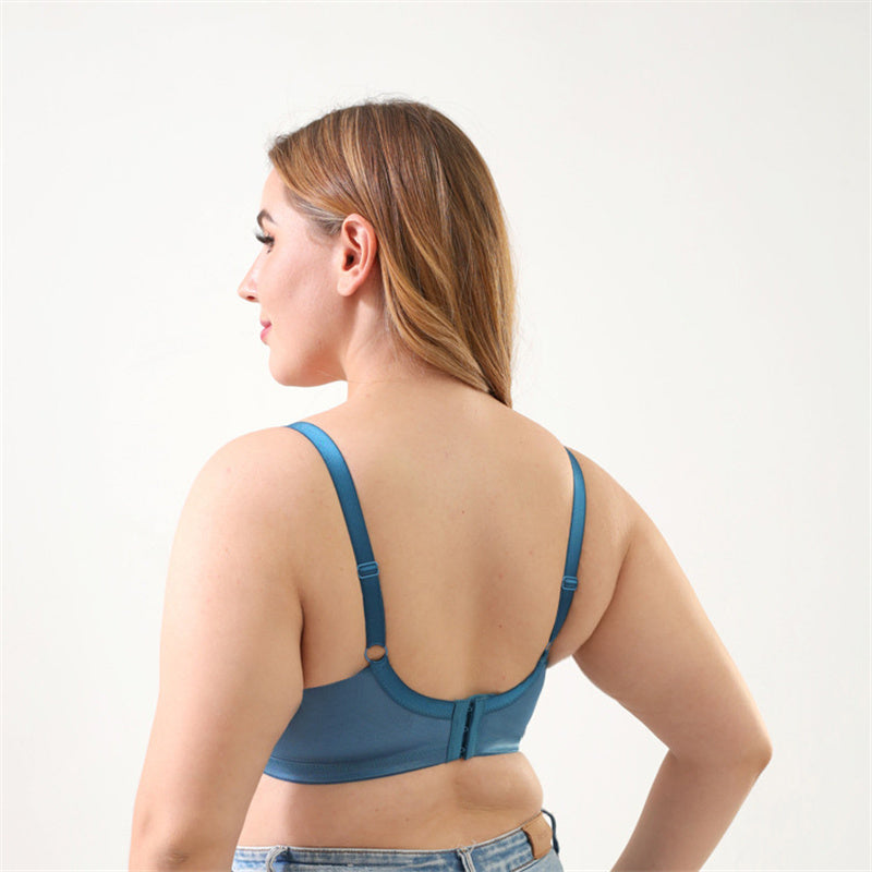 Blue Pattern Ultra-thin Bra