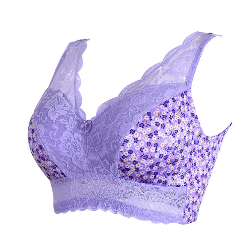 Printed Lace Push Up Bra