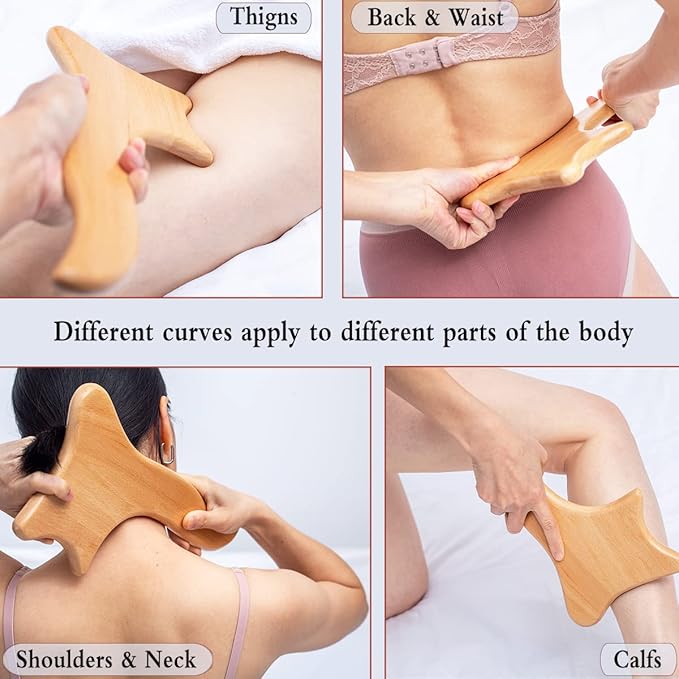 Solid wood full body universal massage stick
