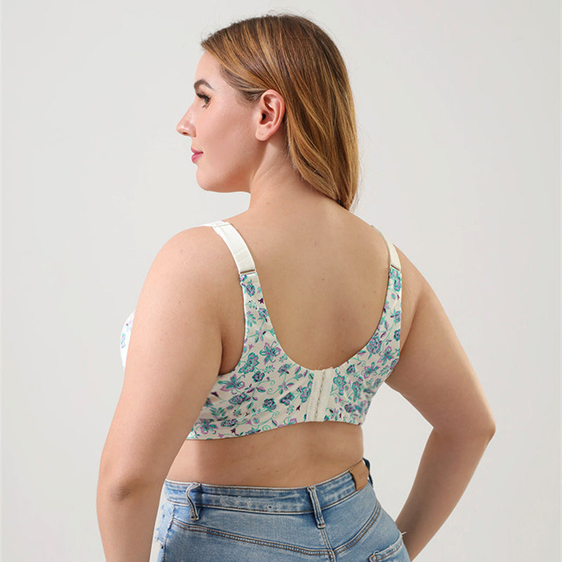 Printed Cotton Push Up Bra