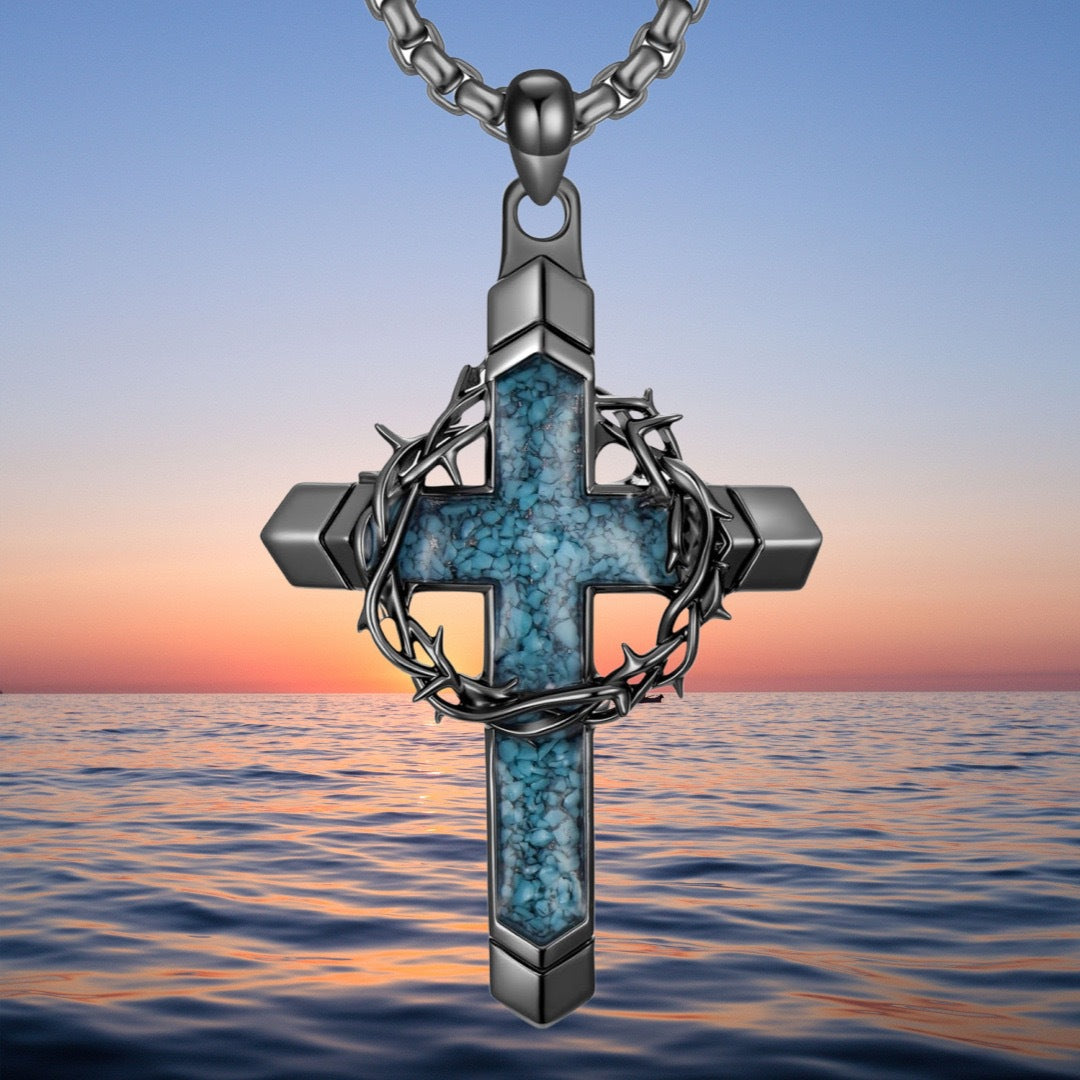 Crown of Thorns and Cross Necklace