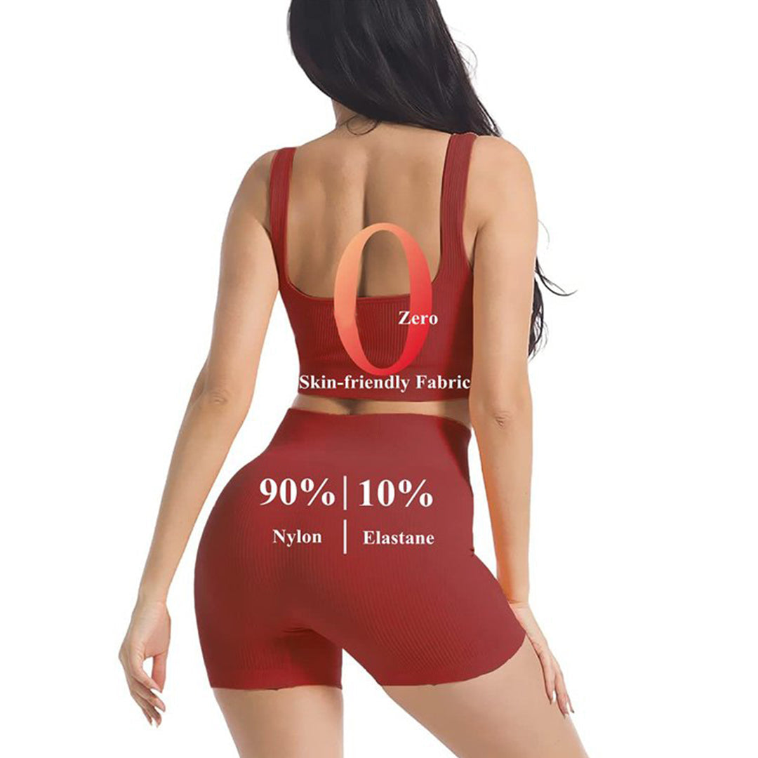 High Waist Running Shorts + Yoga Crop Top Sets(BUY 2 FREE SHIPPING)