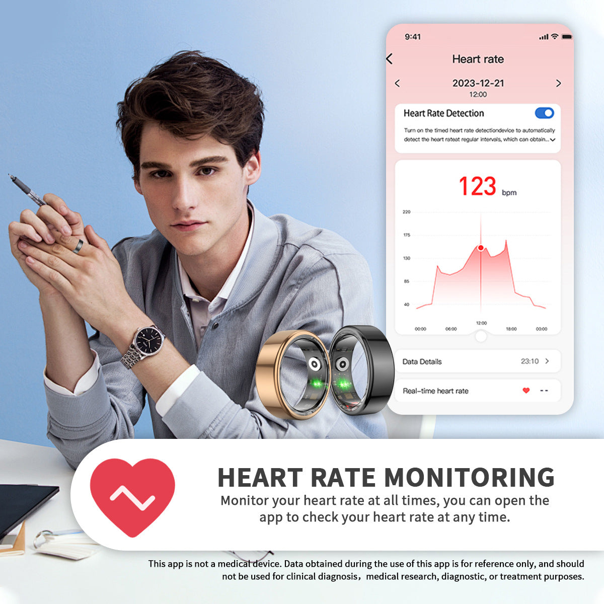 waterproof smart ring blood oxygen ring