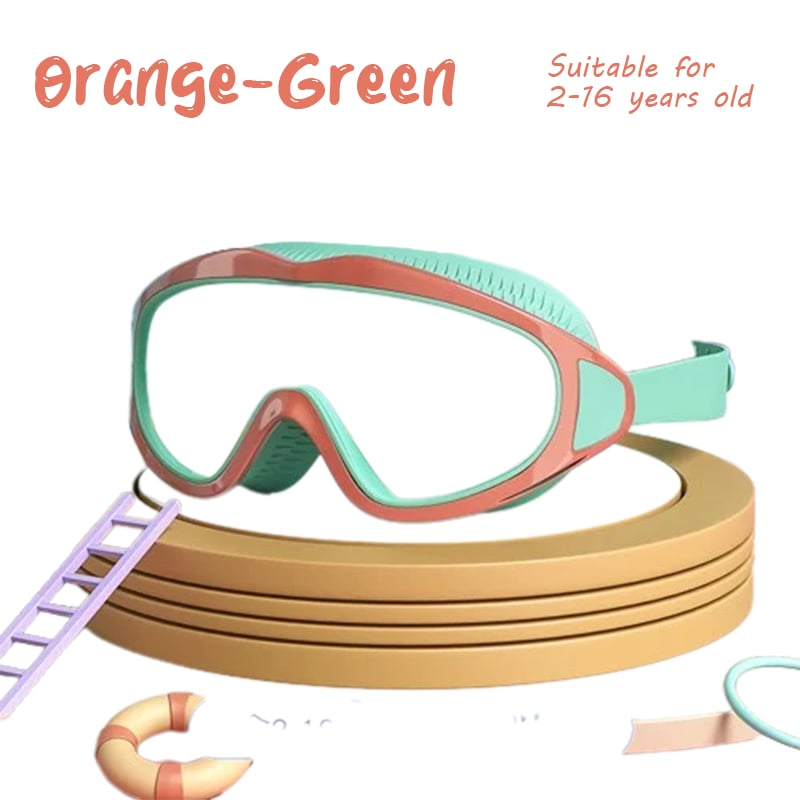 🎉Last day promotion🔥HD children's large frame waterproof and anti-fog swimming goggles