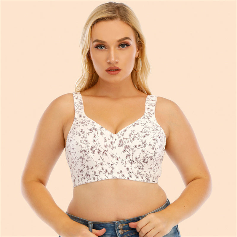 Chinoiserie Print Wide Strap Bra