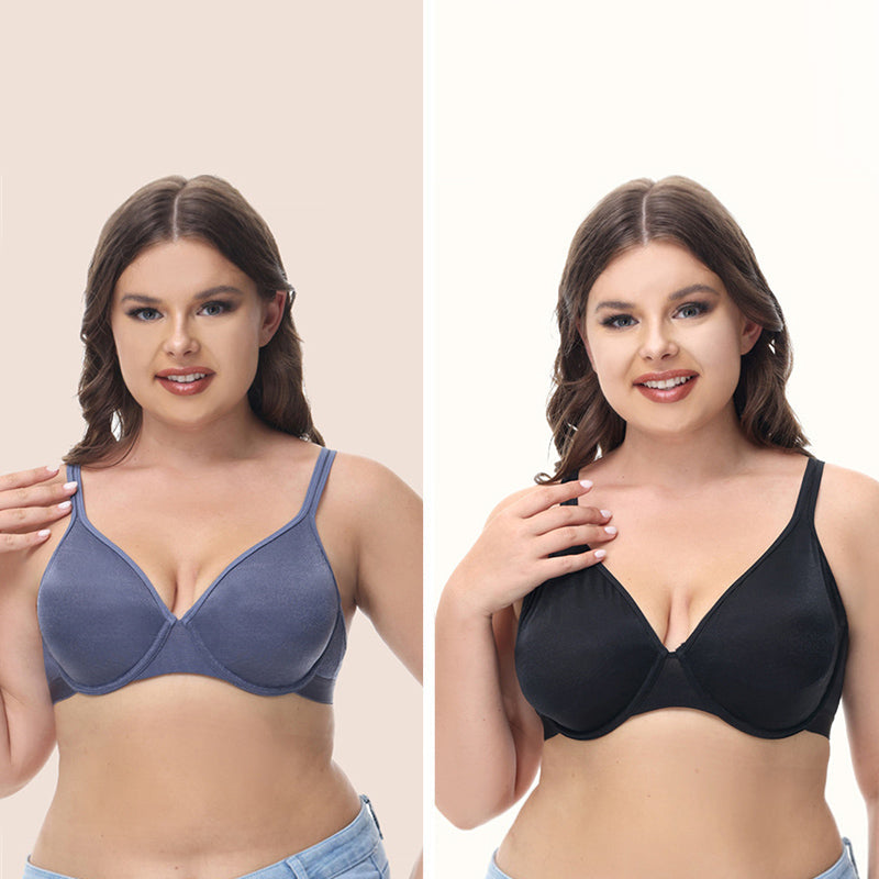 Solid Ultra Thin Plus Size Bra
