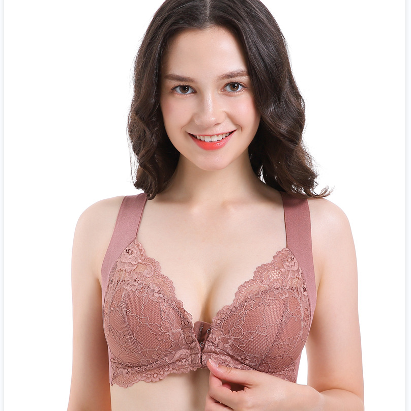 Plus Size Lace Unwired Front Bra