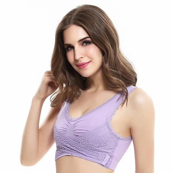 Front Lace Cross Push Up Wireless Bra(Buy 3 Free Shipping)
