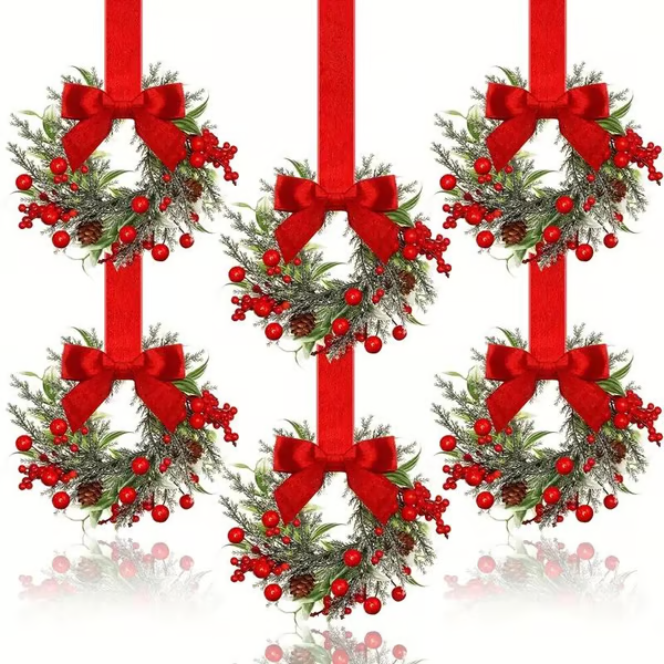 🎀Mini Christmas wreaths for cabinets — the ultimate festive magic