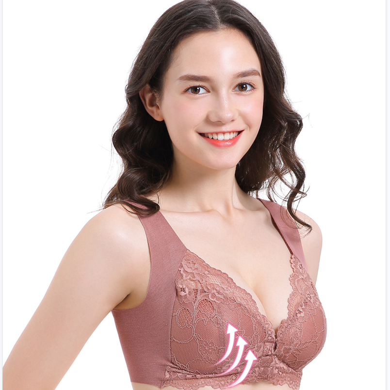 Plus Size Lace Unwired Front Bra