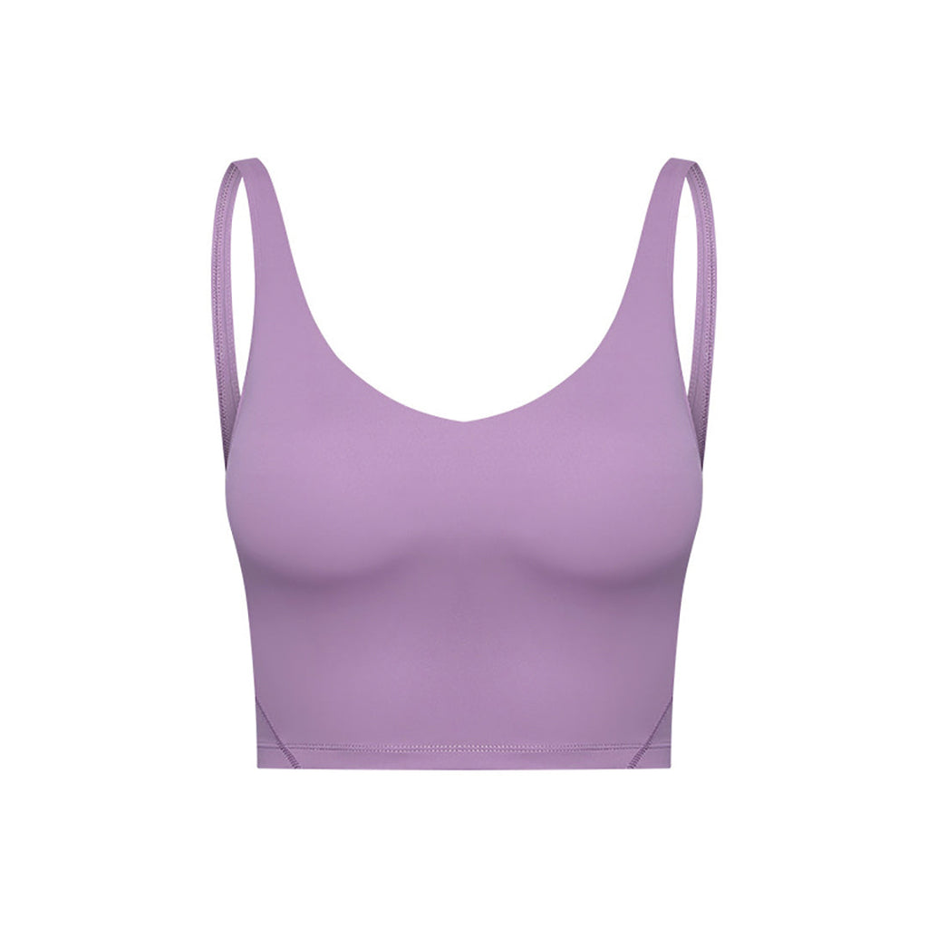 Women's Longline Sports Bra - Wirefree Padded Support Yoga Bras