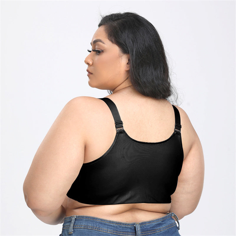 Front Button Foamless Vest Bra