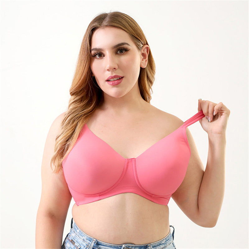 Pink Ultra-thin Plus Size Bra