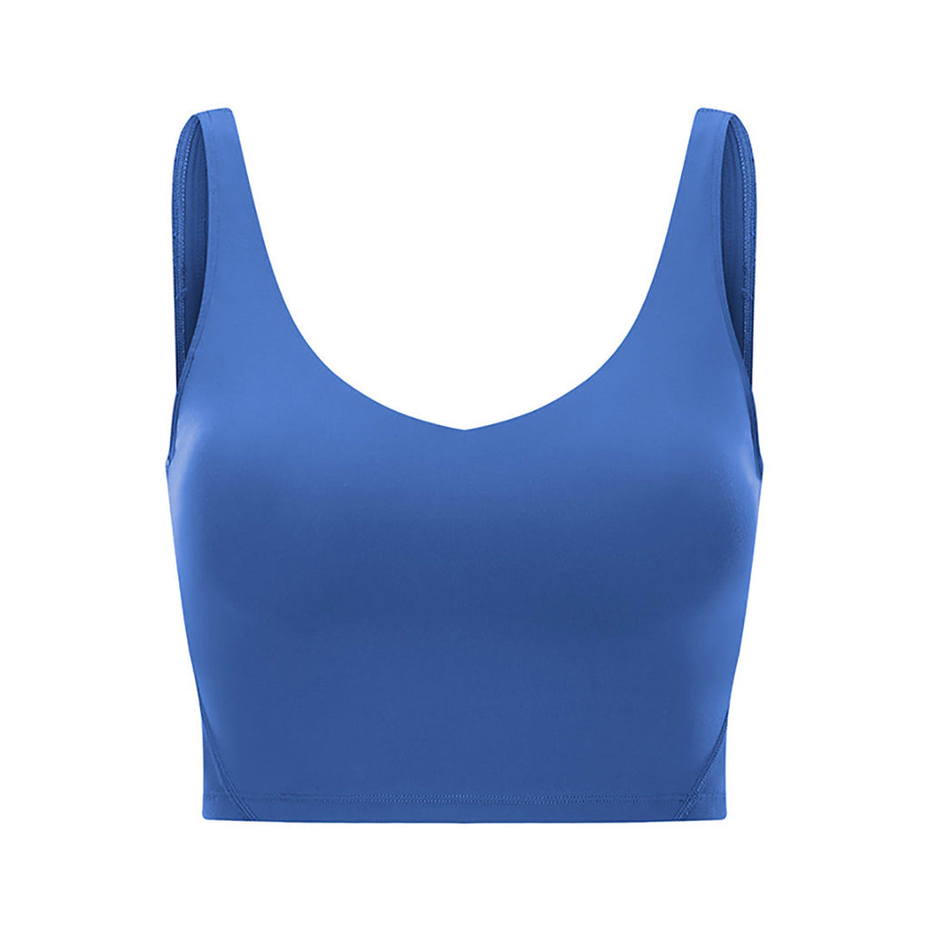 Women's Longline Sports Bra - Wirefree Padded Support Yoga Bras