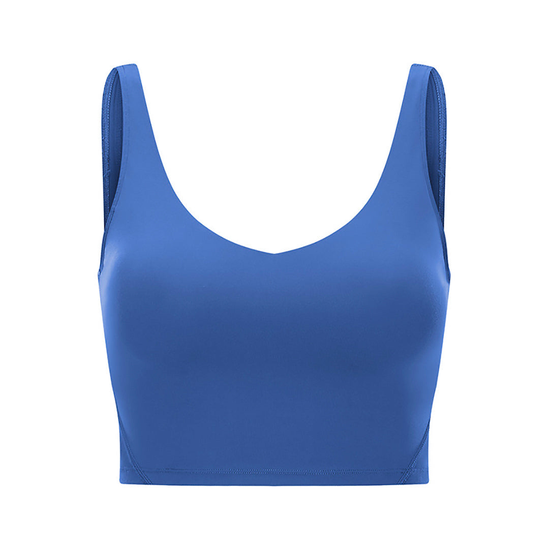 Women's Longline Sports Bra - Wirefree Padded Support Yoga Bras