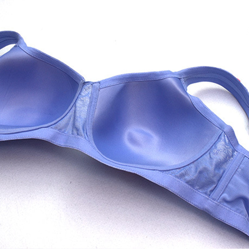 Floral Print Glossy Wireless Bra