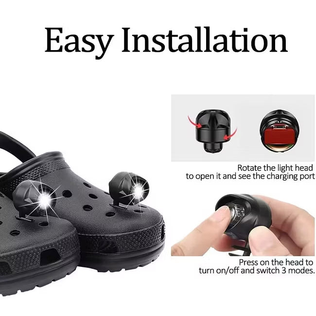 Clog Shoe Ornament Mini Spotlight Clip‑on Night Light