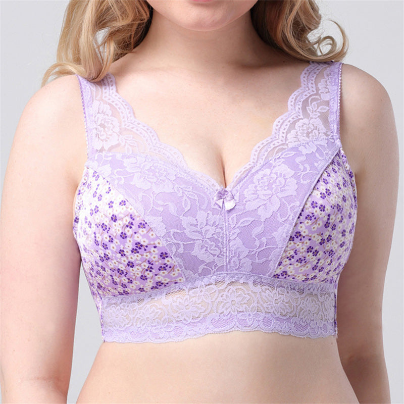 Printed Lace Push Up Bra