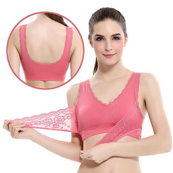 Front Lace Cross Push Up Wireless Bra(Buy 3 Free Shipping)