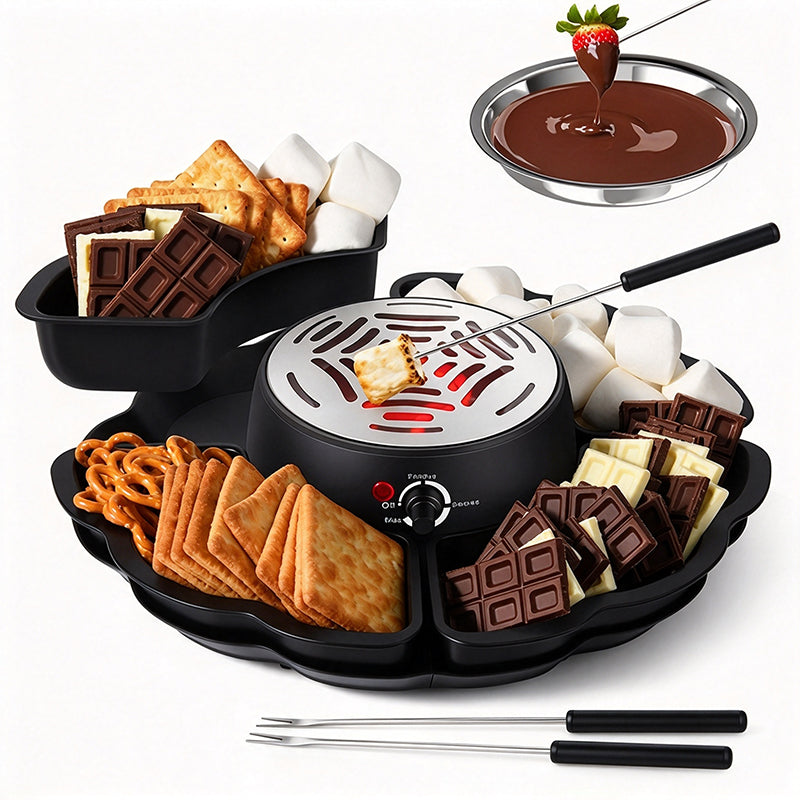 2 in 1 Electric S'mores & Chocolate Fondue Maker