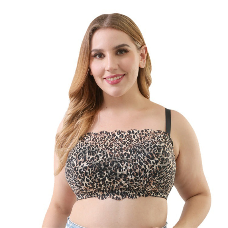 Lace Leopard Print Full Cup Bra