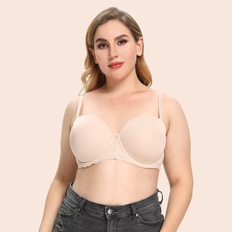 Glossy Non-Slip Strapless Bra
