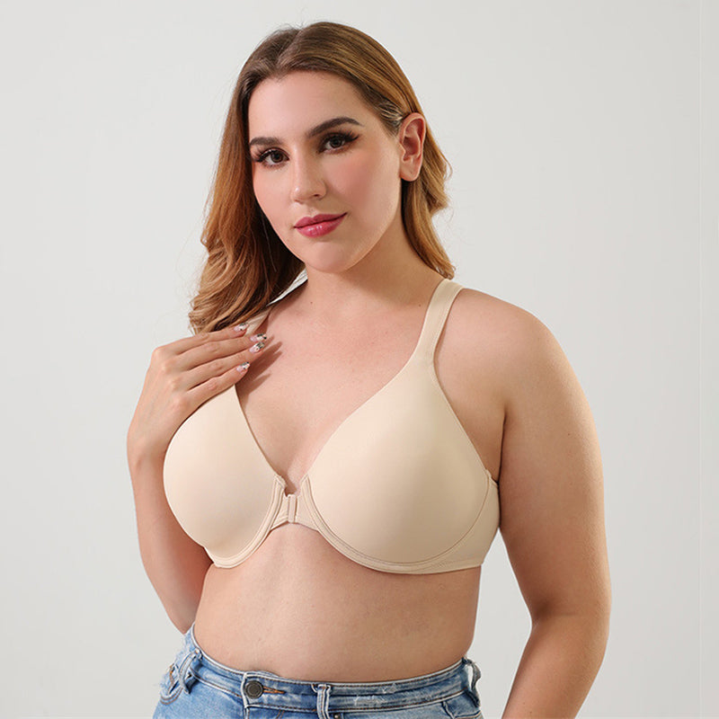 Plus Size Front Button Bra