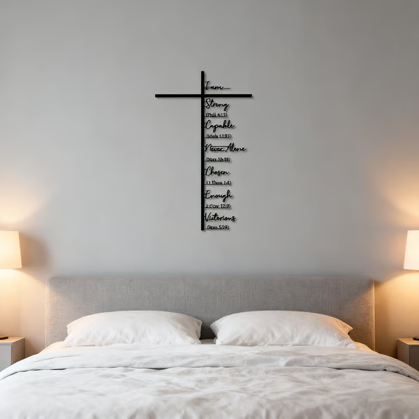 🕊️✝️ Elegant Metal Cross Wall Art