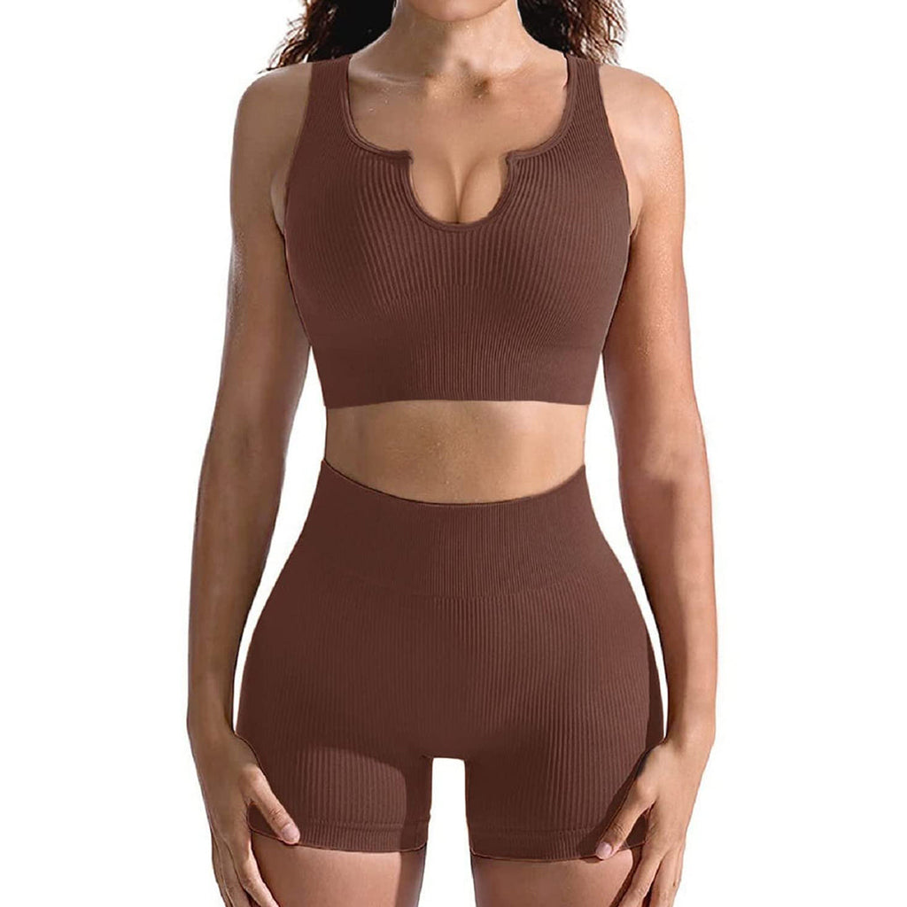 High Waist Running Shorts + Yoga Crop Top Sets(BUY 2 FREE SHIPPING)