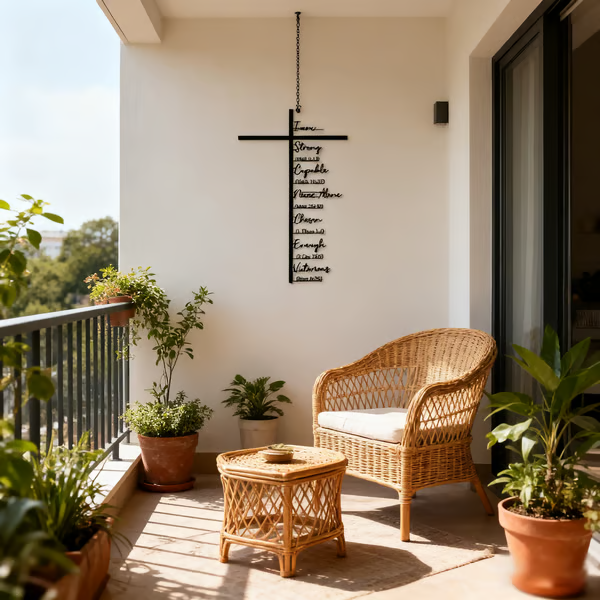 🕊️✝️ Elegant Metal Cross Wall Art